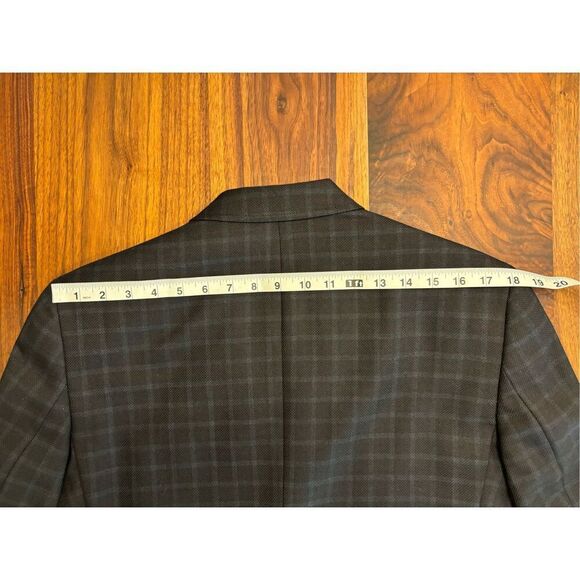 Ted Baker Men's Black Purple Windowpane Notch Lapel Long Sleeve Sport Coat Sz 42 - Picture 7 of 8
